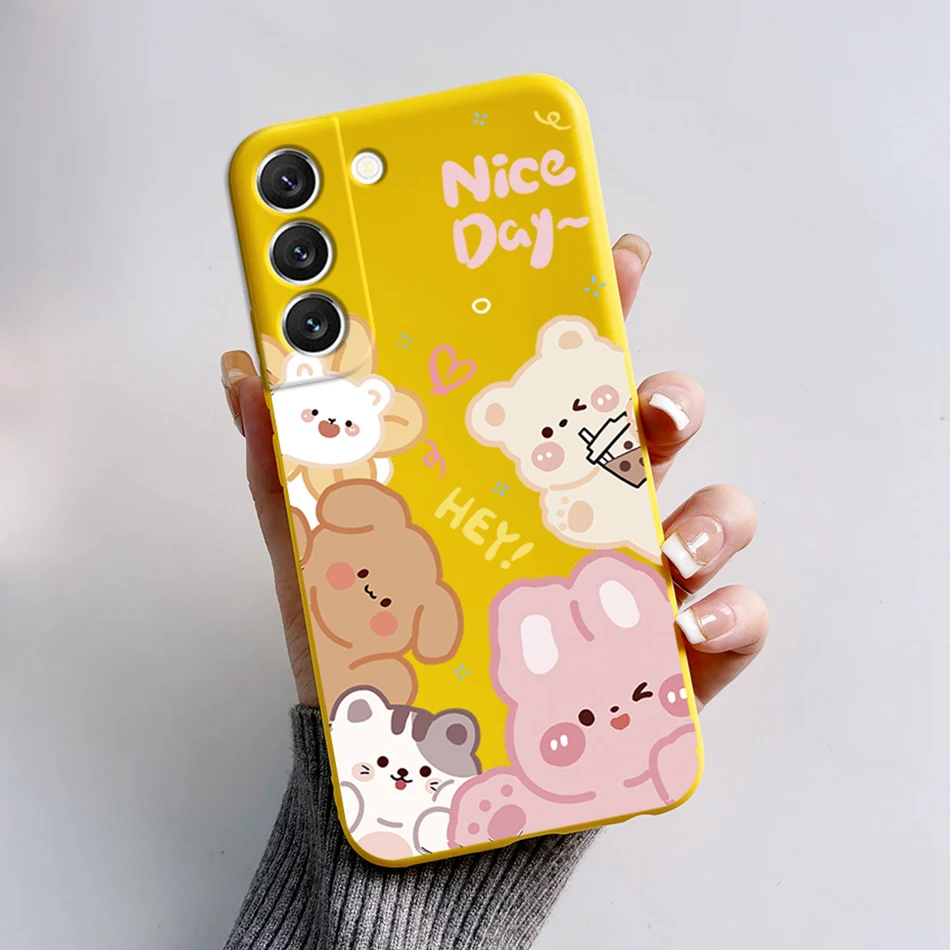 Soft Slim Cute Bear & Frog Candy Painted Back Cover & Bumper Case