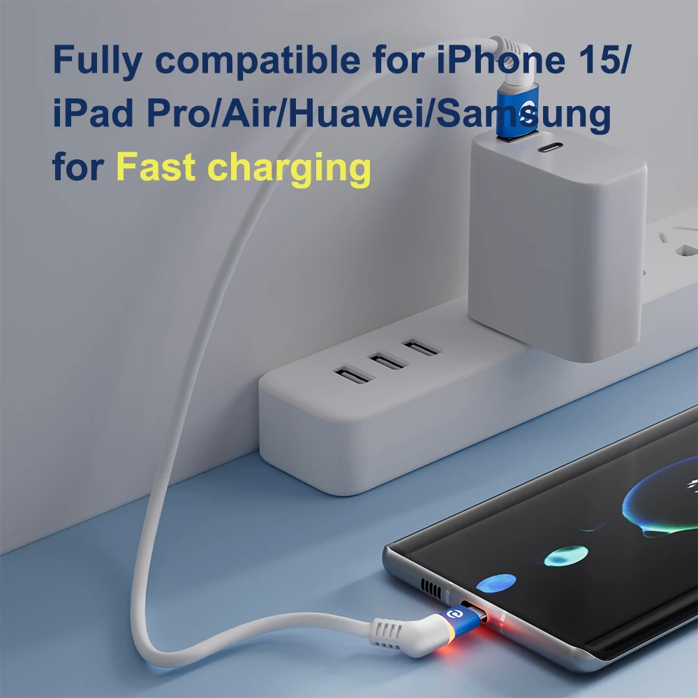 Universal High-Speed USB-C Charging Cable – 60W PD & QC 3.0 Fast Charge
