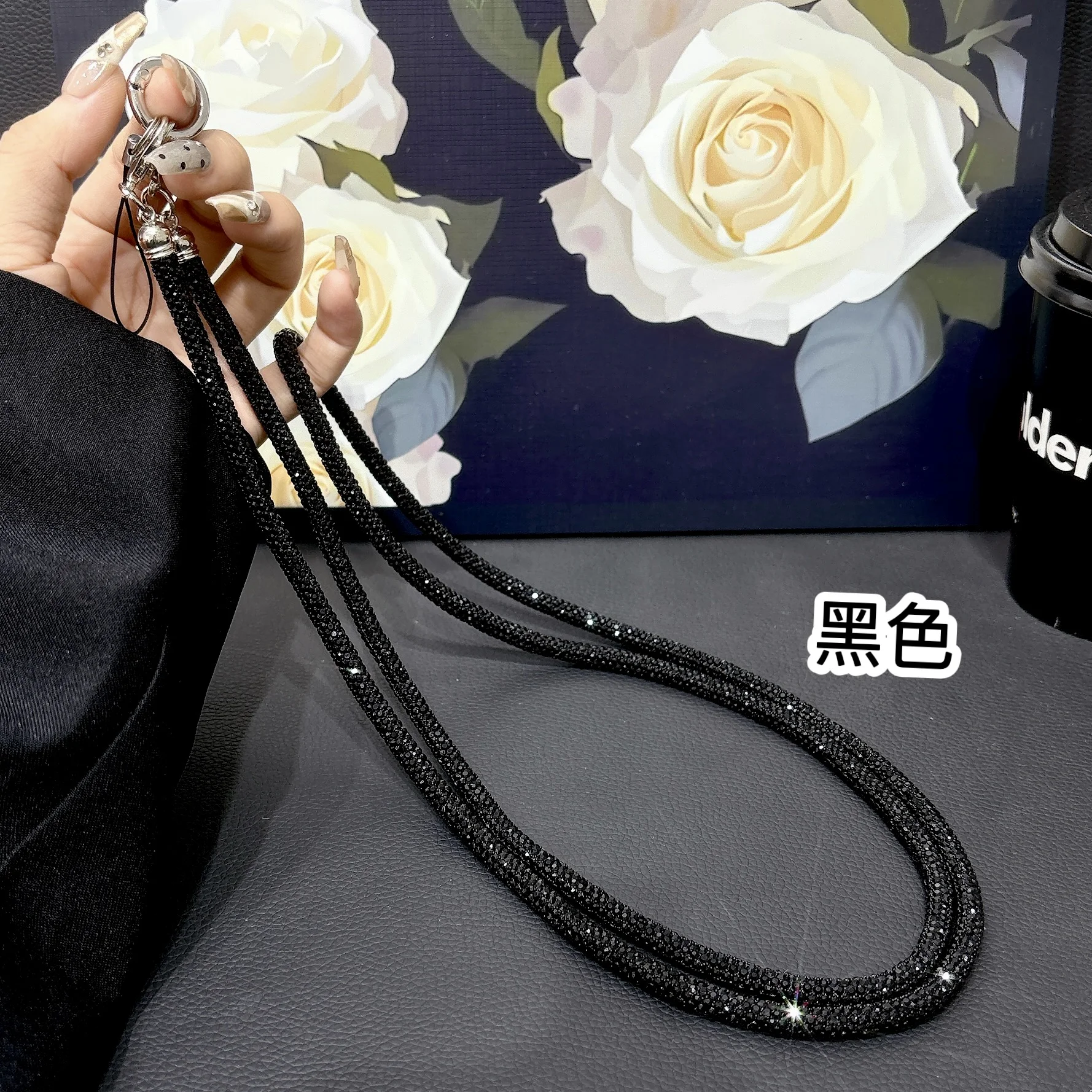 كريستال فاخر الهاتف المحمول الحبل حجر الراين Cross...