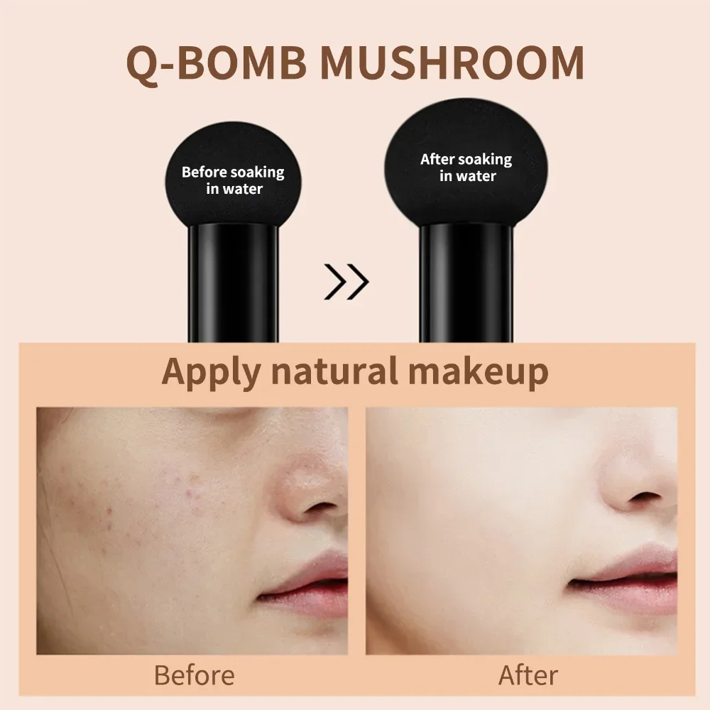 Mushroom Head Air Cushion Coverage Acne Dark Circles Foundation Moisturizing Concealer Natural Isolation Long Lasting Makeup 2