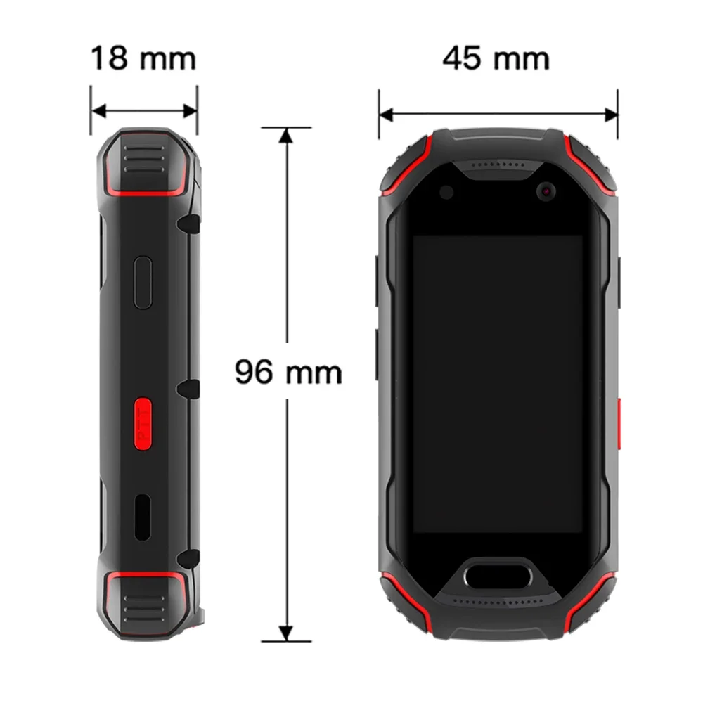 Unihertz Atom 4G Rugged Smartphone Android 9 4GB 64GB 2000mAh 2.45 Inch Octa Core Mini Phone 2000mAh 16MP Unlocked Cellphone NFC 4