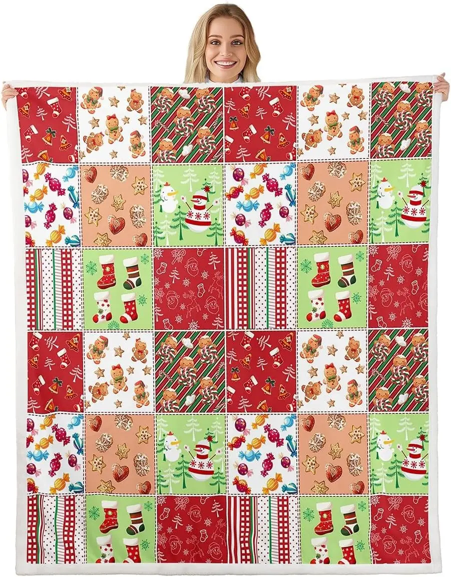 Red Green Christmas Blanket 1