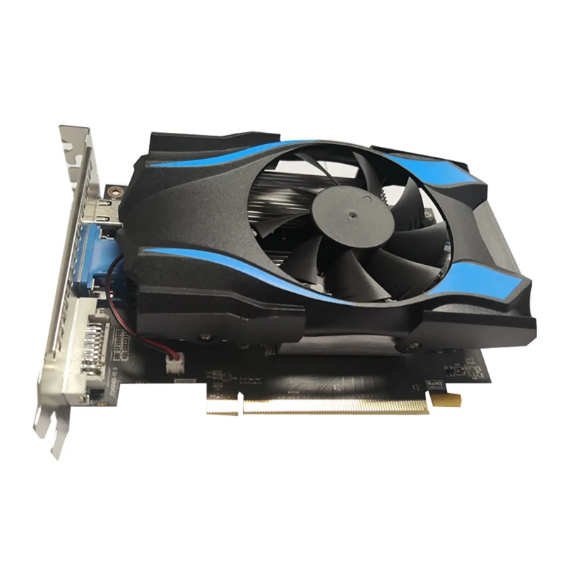 Desktop Computer Graphics Card HD R7 350 2GB 128Bit DDR5 1100Mhz DVI+VGA+HDMI-Compatible Discrete Graphics Card