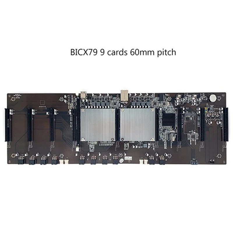 best motherboard for pc X79 BTC Mining Motherboard 9 Graphics Slot 60mm Pitch Support RTX 3060 GPU Support E5-2603 E5-2609 E5 4607 V2 CPU Suit motherboard