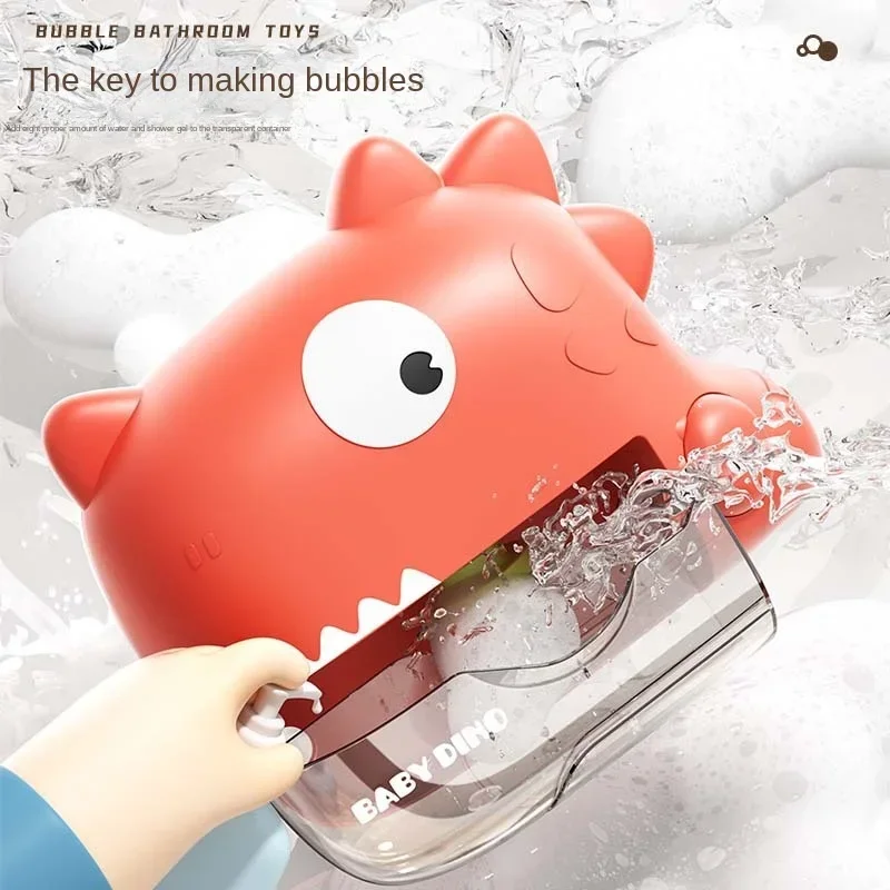 Bubble Shark Baby Bath Toy Funny Toddler Bath Bubble Maker Pool Swimming Bathtub Soap Machine Bathroom Toys for Children Kids 2