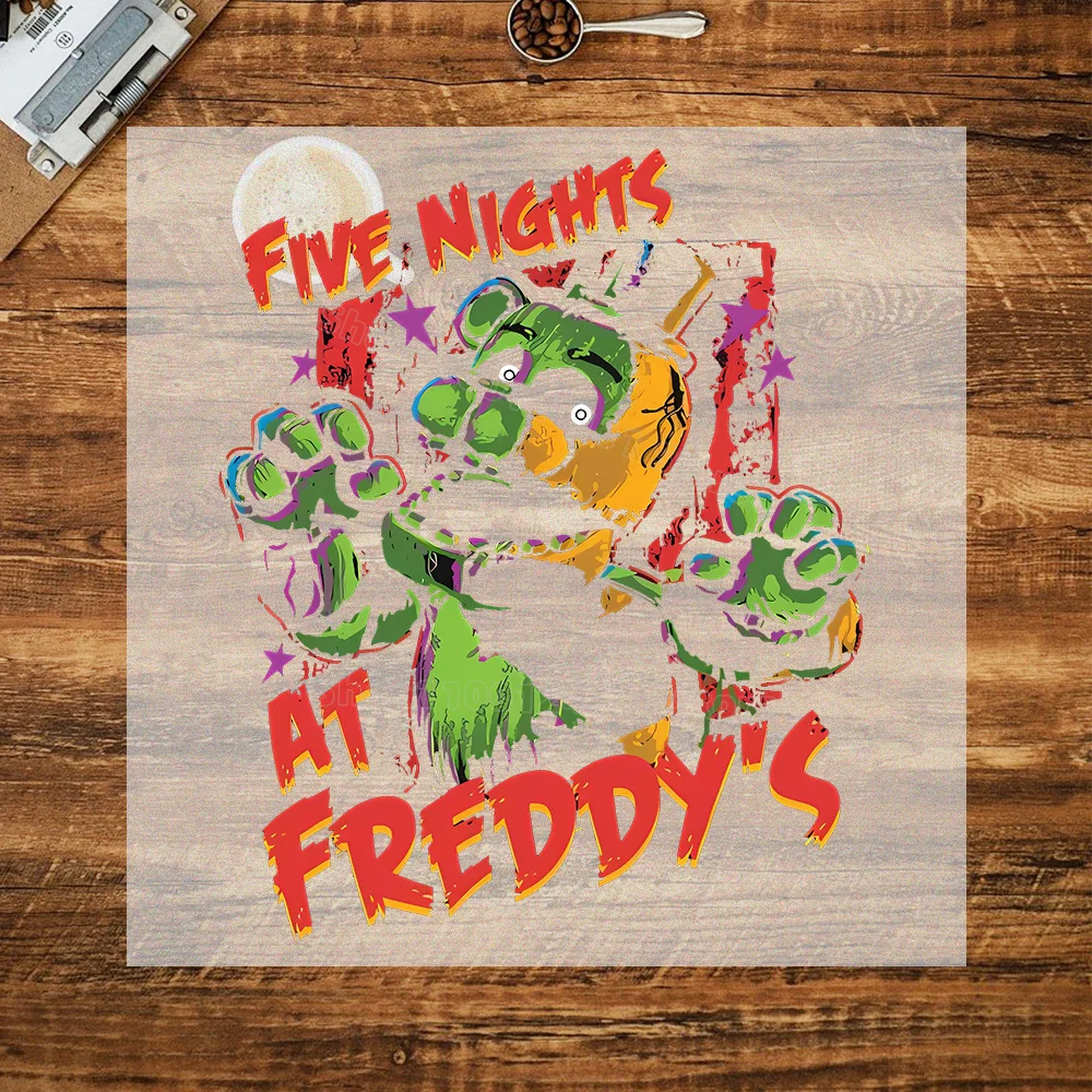 FNAF-Inspired Heat Transfer Stickers for Clothing - T-Shirt DIY Anime Patches Collection
