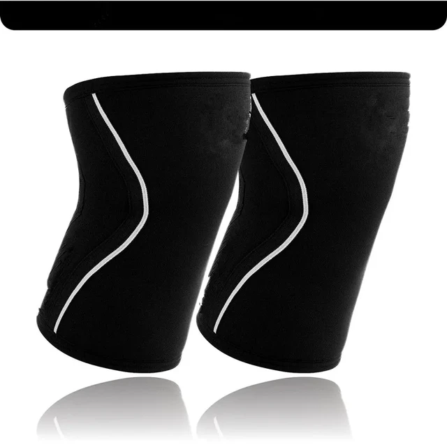 Almohadillas de neopreno de 7mm para levantamiento de pesas, rodilleras  Powerlifting, soporte de rodilla, se venden como un par de 2 - AliExpress