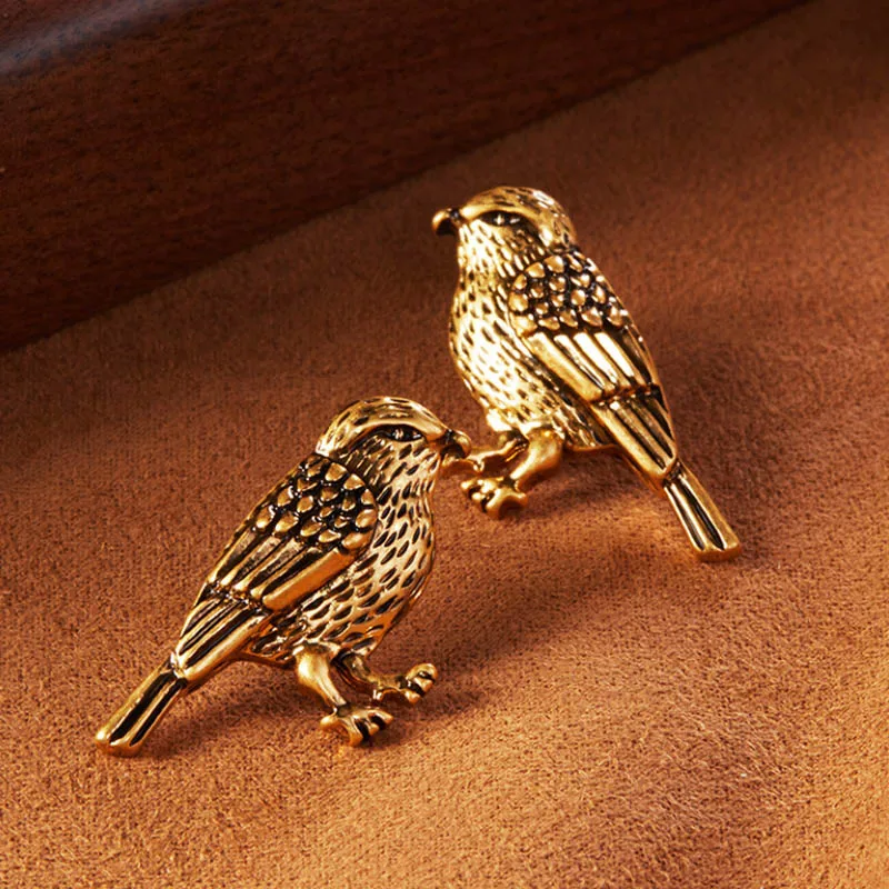 

Bobokiki Jewelry European and American Fashion Bird Titanium Steel Silver Needle Luxury Palace Retro Earrings