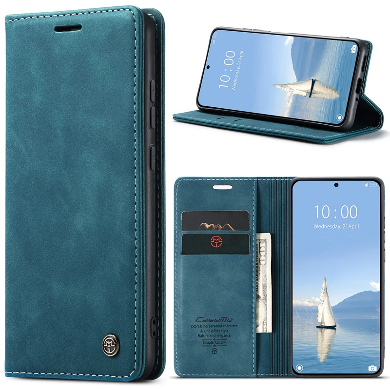 Luxury Flip Retro Leather Wallet Phone Cover with Card Slots