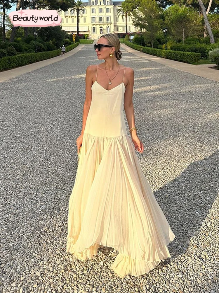 Mesh-Pleated-Hem-Patchwork-Women-Maxi-Dress-Fashion-V-neck-Backless ...