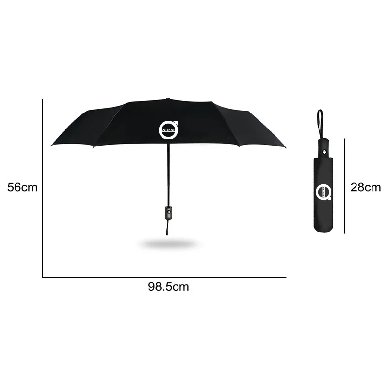 For Volvo XC40 XC60 XC70 XC90 V40 V50 V60 V70 V90 C30 C70 S40 S60 S80 S90 Car Umbrella Automatic Folding Windproof UV Sunshade