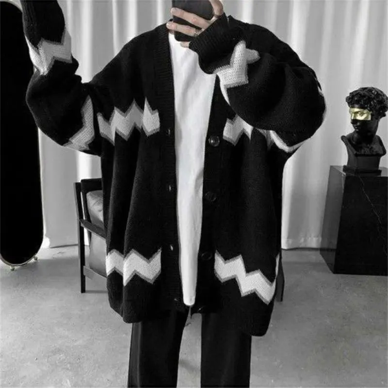 Autumn Winter KPOP Fashion Style Harajuku Slim Fit Tops Loose Casual All Match Korean Style Outerwear Button Cardigan Sweaters