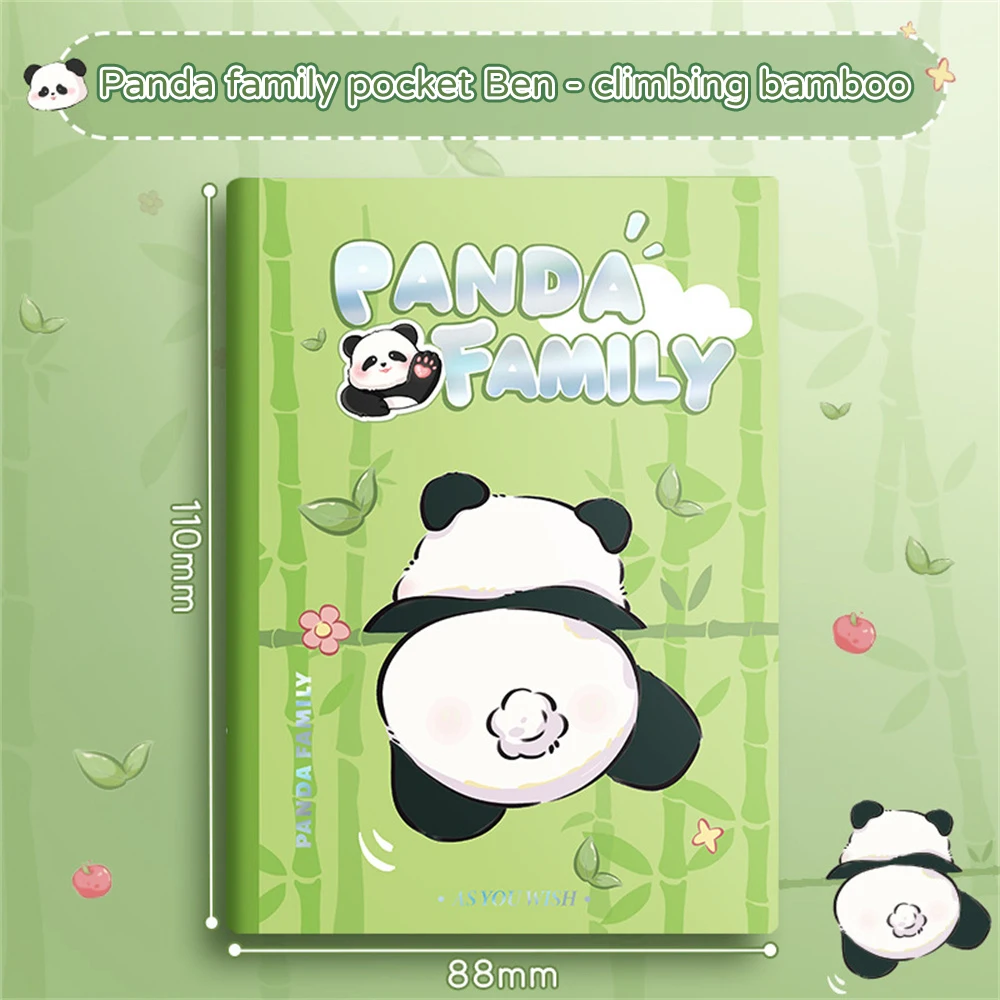 Student notebook New Flower Panda A7 pocket book high color value mini book hard face hand ledger student blank draft notepad