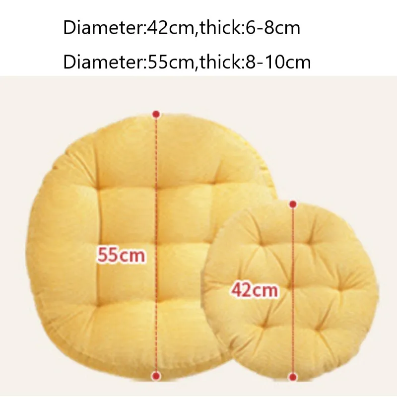 Grey Floor Seat Cushion Pillow Round Large Pillows Seating for Adults Tufted Corduroy Floor Cushions for Living Room Tatami 방석 3