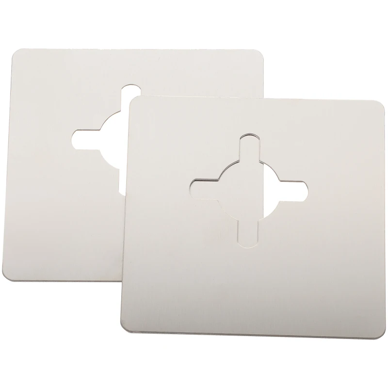 Description Picture 4 of item2 Pcs Ball Lock Door Reinforcement Plate Kick Locks Front Thicken Hole Filler Stainless Steel Repair Kit Plates Knob House