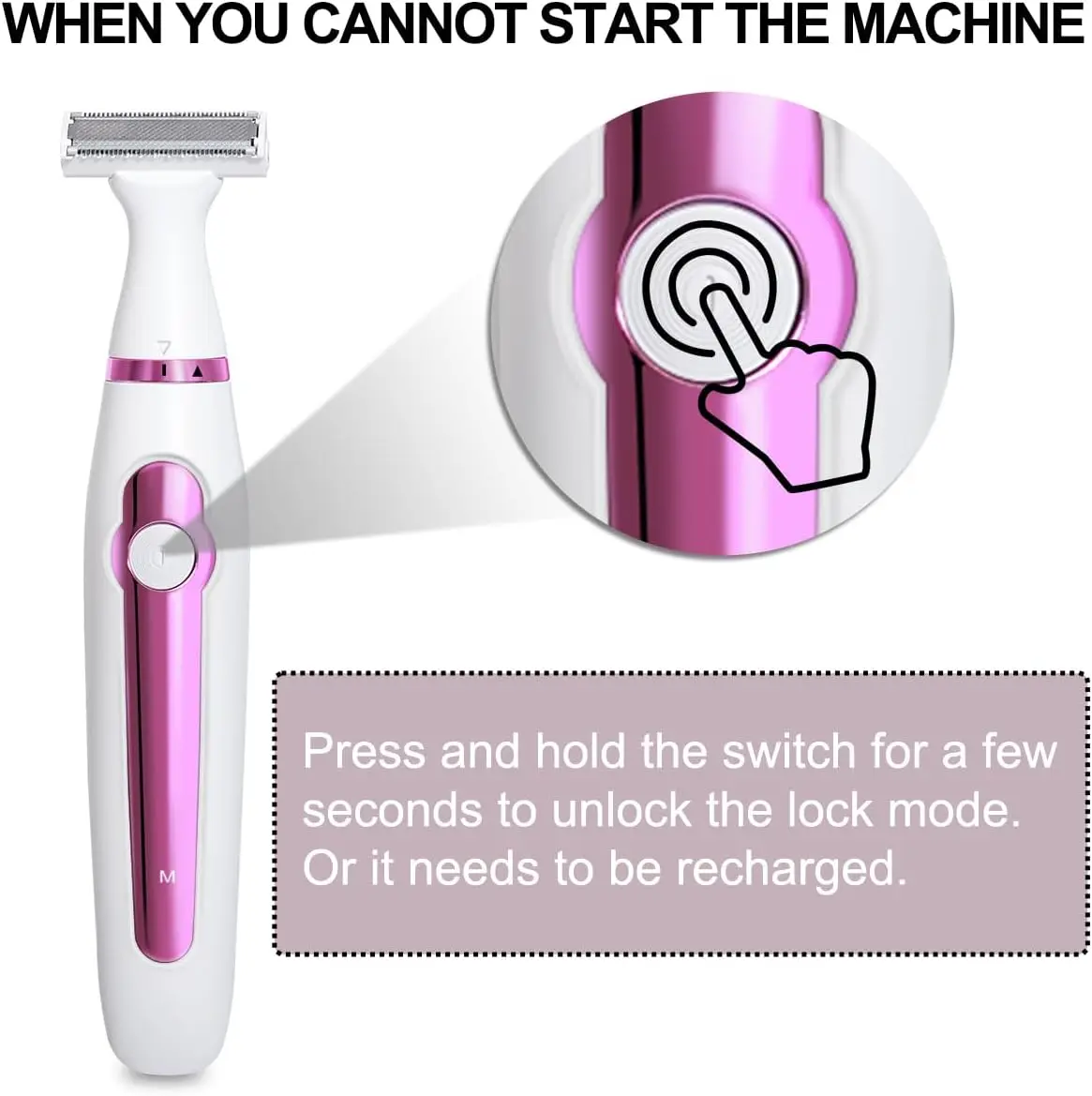 6 In 1 Electric Epilator Hair Shaver Trimmer Painless Cordless Razor For Eyebrow Bikini Leg Underarm Facial Hair Removal Clipper 3