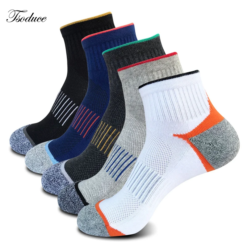 

Winter Socks Men Outdoor Sport Middle Tube Arch Support Thick Striped Crew Socks for Basketball Football Tennis Fitness Socks
