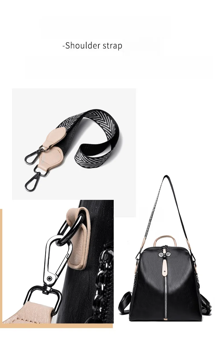 2024 Spring/Summer New Trendy Korean Edition Fashion Multi functional Soft Leather Backpack Large Capacity Women's Travel Bag_desvips.com