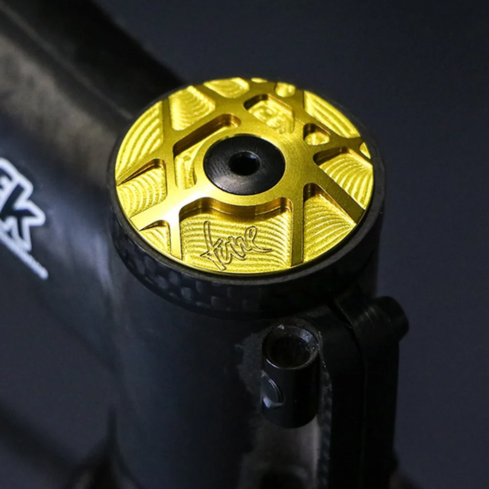 Bike Stem Cap RYET Super Light Aluminum 7075 Ahead-cap 5g Headset Top Cover Top-Cap CNC Machined TopCap Bolt Bicycle Parts
