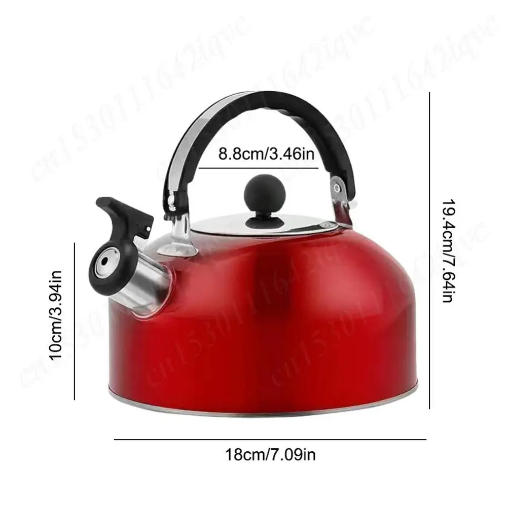 3L Stainless Steel Whistling Tea Kettle Water Boiler Heat-Resistant Flat Bottom Teapot Multi-Function Camping Pot All Stoves