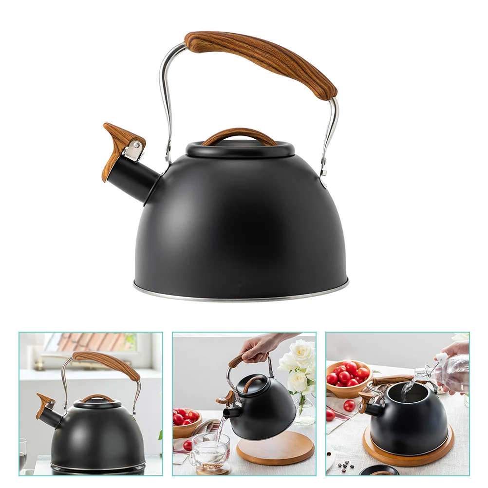

3L Whistling Tea Kettle Stainless Steel Stove Top Teapot Handle Hot Water Boiler Induction Portable Sounding Kettle Home