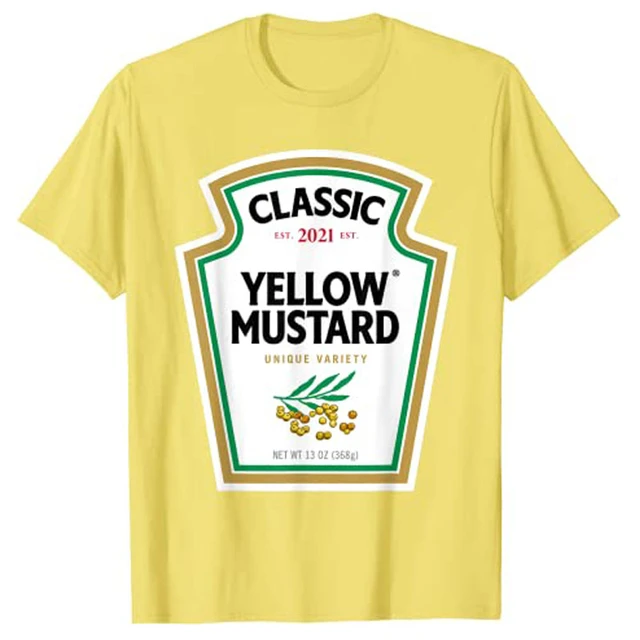 Yellow Mustard DIY Ketchup Apparel Condiments Couples Group Halloween  Costume T-Shirt Gifts Aesthetic Clothes - AliExpress