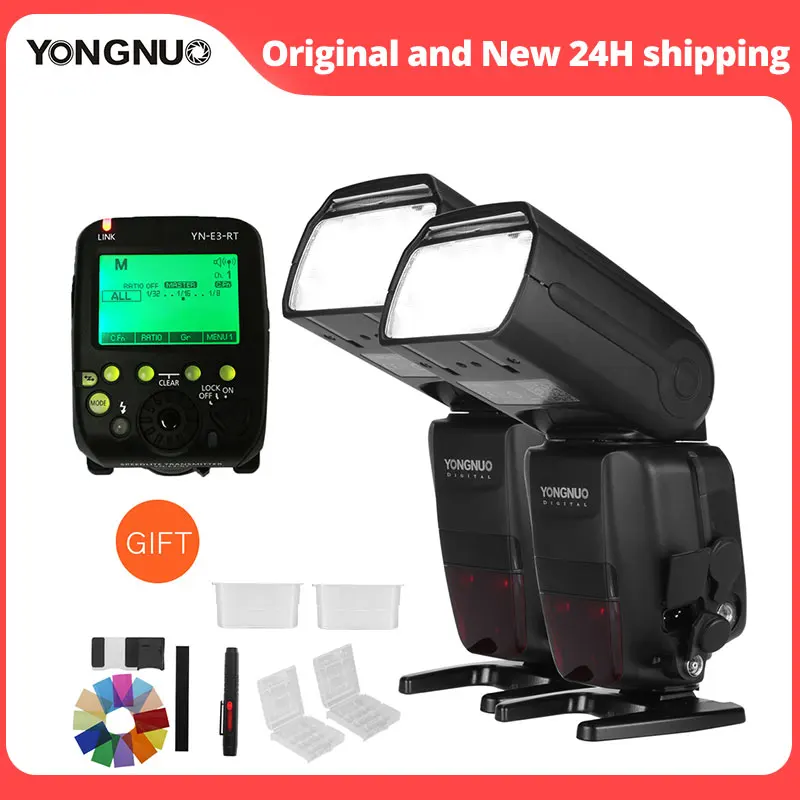 2ピースyongnuo yn600ex-rt ii + yn-マスターフラッシュスピードライト用canon rtラジオトリガーシステム-e3-rt  600ex-5d3 7d 6d 60d 5d