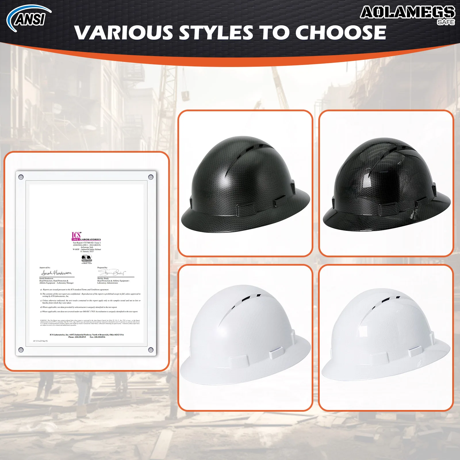 Wide Full Brim Safety Helmet Carbon Fiber Pattern Construction Work Cap Lightweight High Strength Railway Protective Hard Hat
