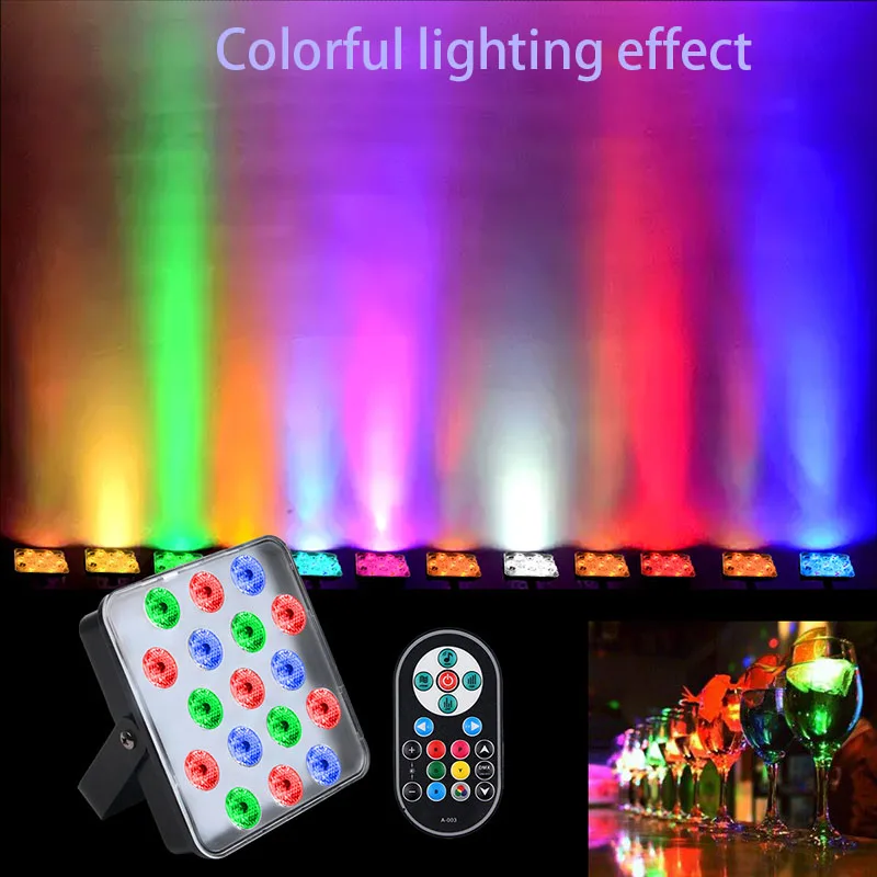 

Par Light 17LED RGB Party Light Remote Control Colorful Disco DJ Strobe Stage Lights for Bar Wedding Christmas KTV Club Birthday
