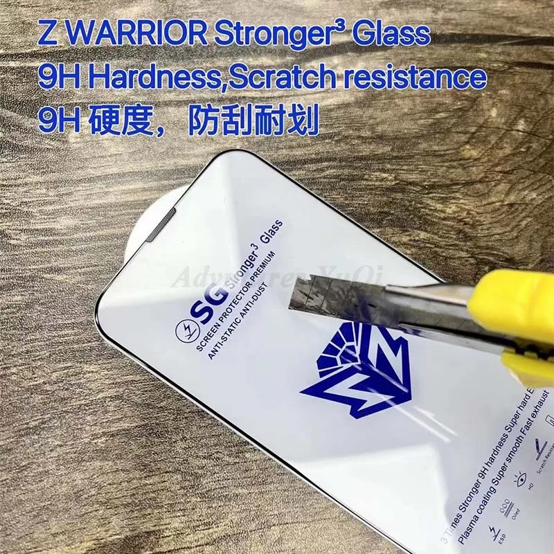 Wholesale Retailer ESD Glass For iPhone 15 14 13 11 Pro Max Plus Screen Protector WARRIOR 12 Full Glue Tempered X XR XS 7 8