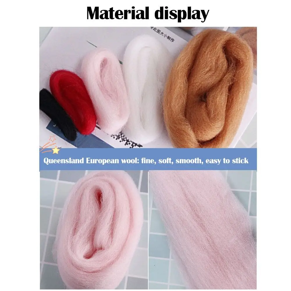 Needle Felting Kit Wool Felting Kit Needle Felting Painting Kit DIY Mouse Wool Felting Toy Kit