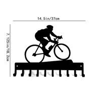 Cycling Medal Hanger Rack 10 Hooks Metal Wall Art for Proudly Displaying and Organizing Your Cycling Achievements 2