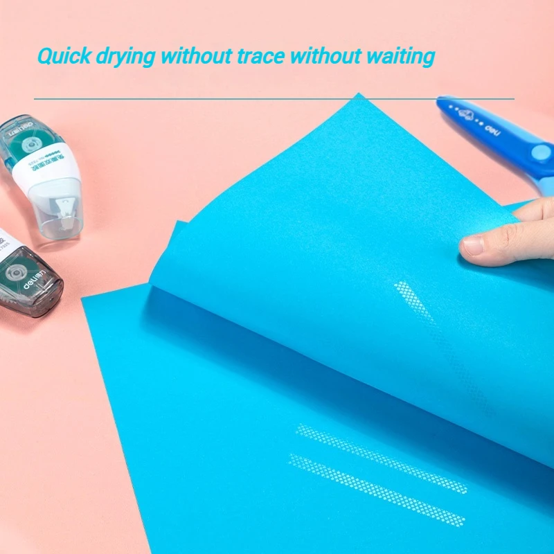 Deli Double Sided Adhesive Tape, Roller Glue Tape, 6mm * 8m with Refill Glue, DIY Journal Stationery, 1PC 4