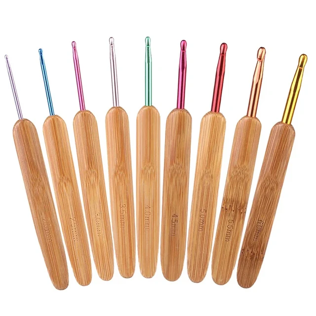 0.5mm-3mm Wooden Handle Knitting Needles Small Knitting Hooks DIY Crochet  Hooks Needles for Weave Yarn Sewing Needles Tool - AliExpress