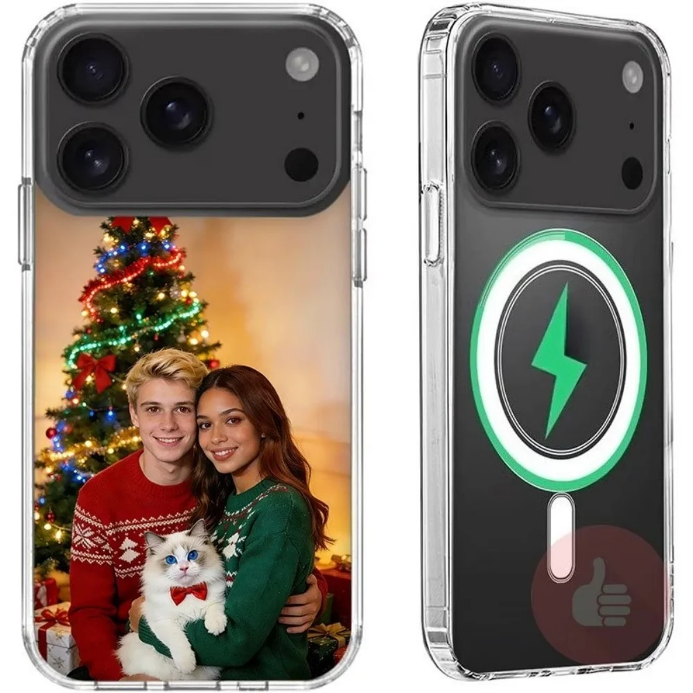 Customized Magnetic Phone Case Cover with Family Photo Design