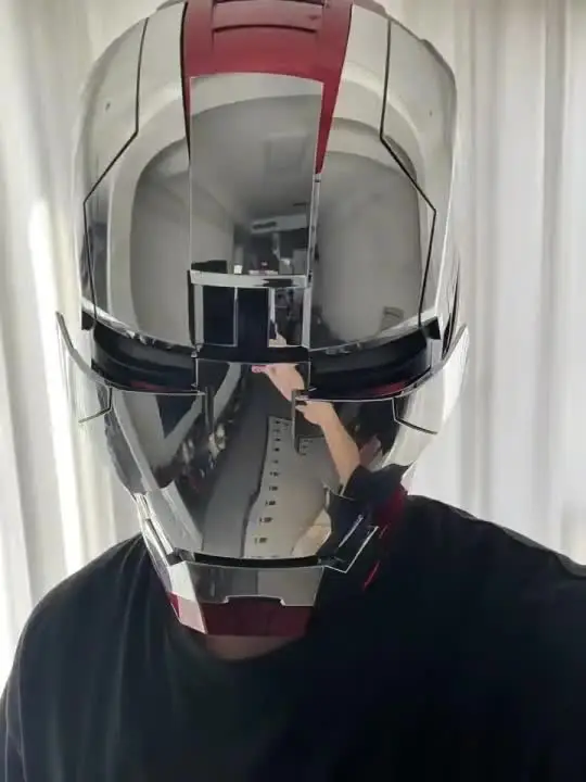 アイアンマンヘルメット Mk5 電気音声起動制御ウェアラブルマスク 1:1