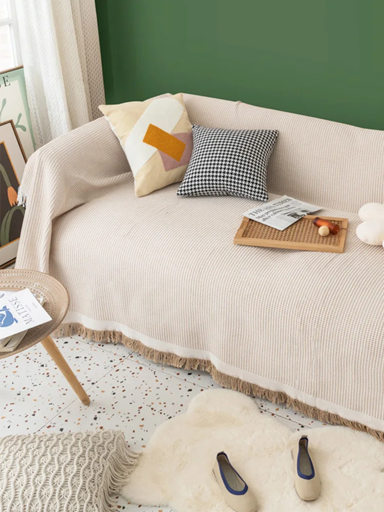 Sofa Cover Furniture Cover Sofa Towel Cloth cover four seasons universal sofa cover full package full mat French ins wind cushion towel