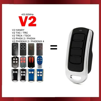 차고 문짝 오프너 롤링 코드 V2 TXC TRC TRC TRC4 TSC4 핸디 차고 명령, V2 PHOENIX 2 4 PHOX 4 2 리모컨, 433.92MHz