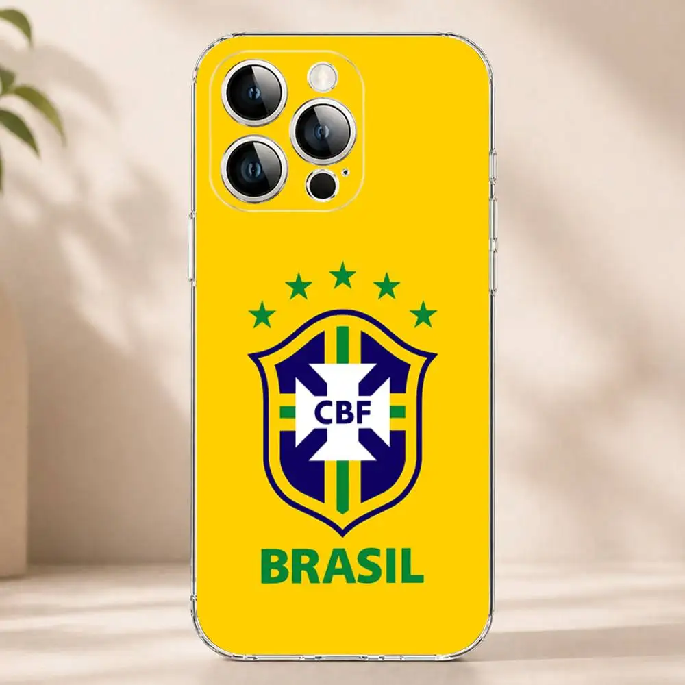 Brazil Futebol Team Transparent Phone Case Cover