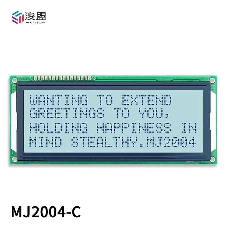 lcd2004 LCD display device module blue large character dot-matrix parallel port 5V HD data transmission