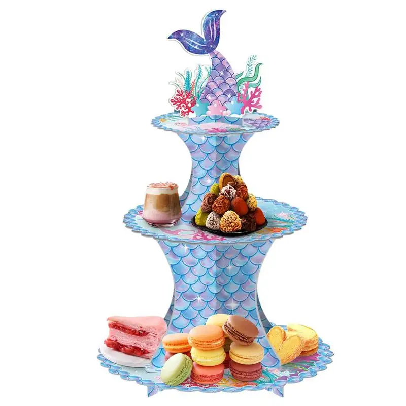 Fish Tail Cupcake Tower 3 Layer Cupcake Appetizer Serving Tray