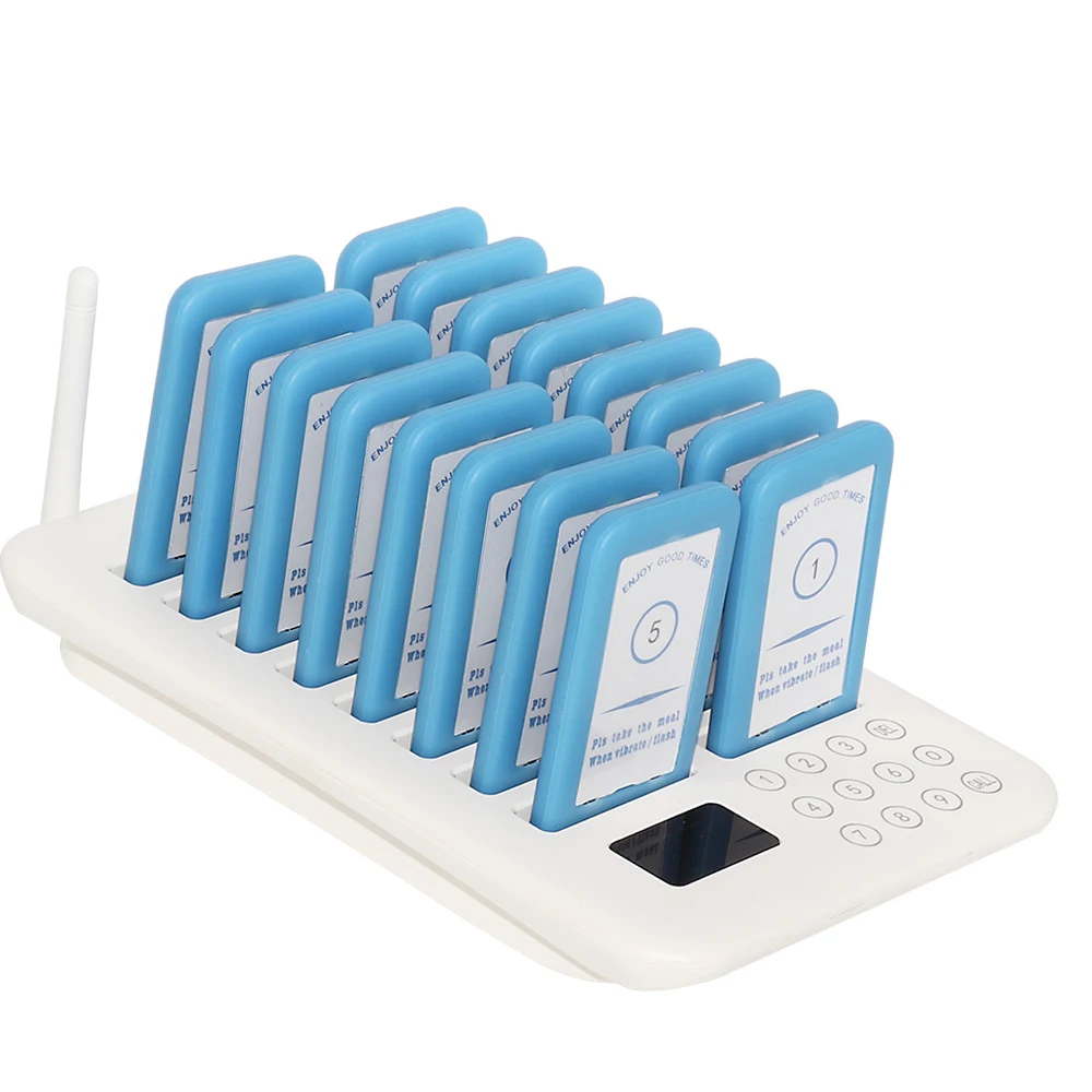 

Hot Sale Professional wireless pager system restaurant wireless calling paging queuing system with 10 pagers kl-qc06