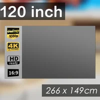 Portable Projector Screen 16:9 Foldable Projection Screens Home Cinema House Indoor Outdoor Theater 4K HD 1080P Anti Light Flat