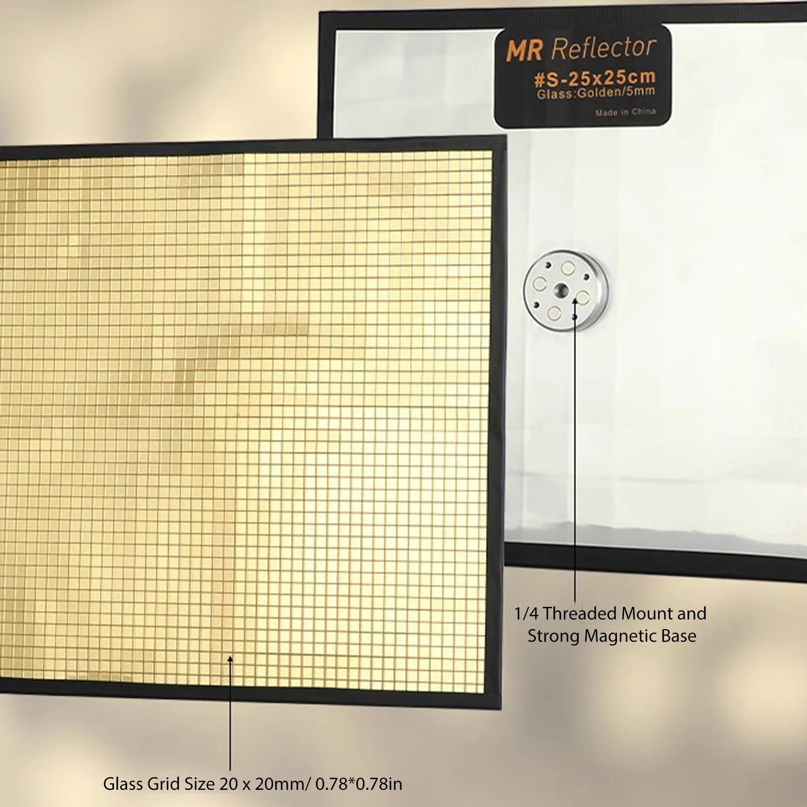 Flexibler Lichtformer mit Mehrfach-Spiegeln, Verstellbarer Optischer Lichtreflektor für Verschiedene Oberflächen, 9,4 x 9,4 Zoll – Detail 6