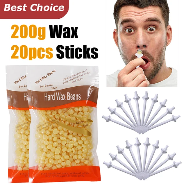 Kit de cire de nez Portable 50g-1005g pour hommes et femmes Kit de cire d'épilation de cire d'ongle Kit de cire de nettoyage de cire d'ongle tondeuse de nez beauté 1
