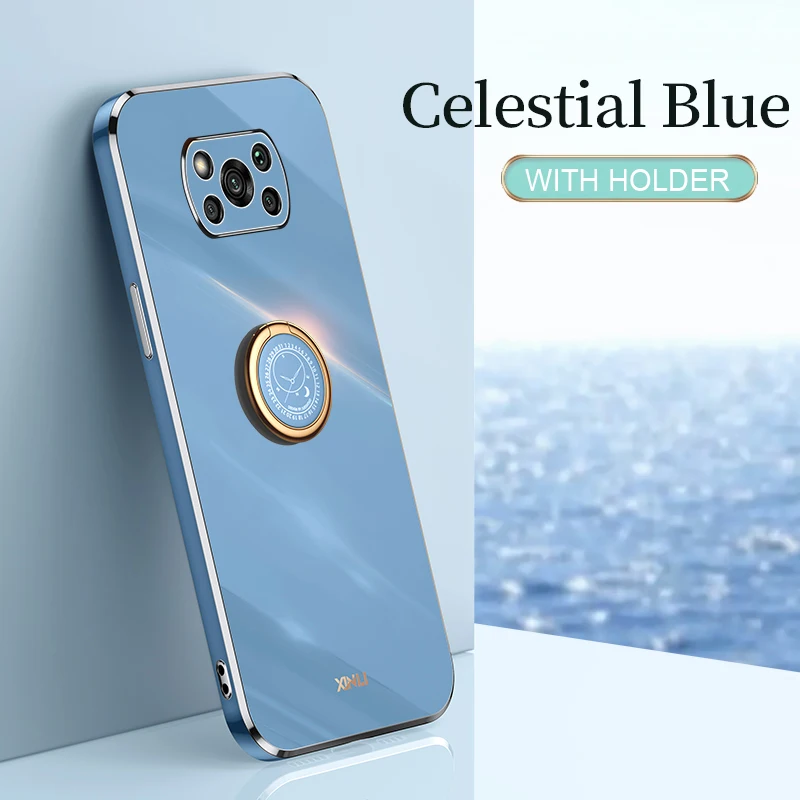 Luxury Gold Frame Silicone Phone Case with Plating Finish - Soft Back Cover