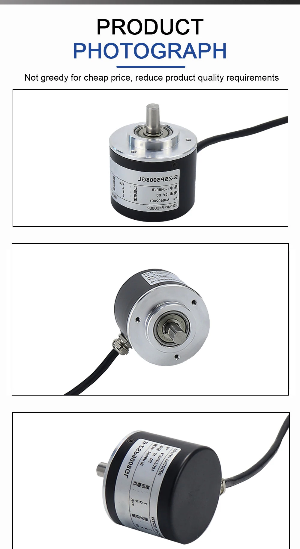 ppr 5-24vdc do eixo giratório incremental do