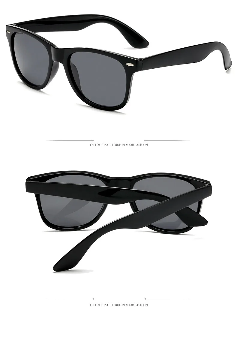 Boyseen klassische Retro quadratische polarisierte Sonnenbrille Männer Frauen schwarze Sonnenbrille männliche weibliche Mode Anti Blendung Fahr schirme – Detail 7
