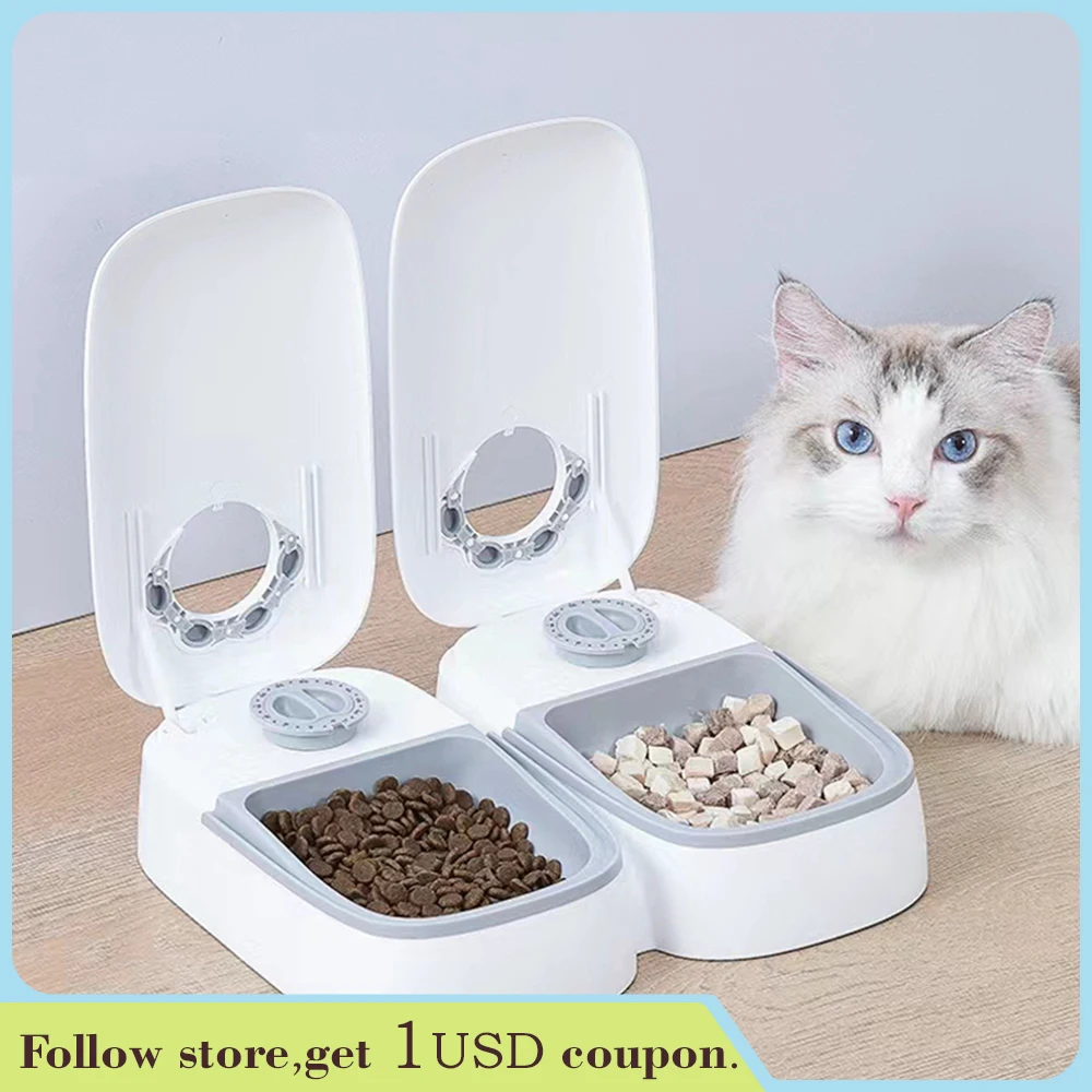 

48-hour Feeders Bowl Automatic Feeding Dispenser Cats Timer Small Cat Food Feeder Supplies Dogs Timing Pets Dog Timer Smart For