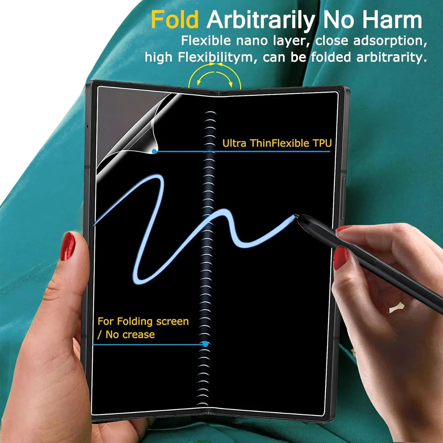 Fold7 Flexible Hydrogel Films - HD Clear Full Cover Screen Protectors